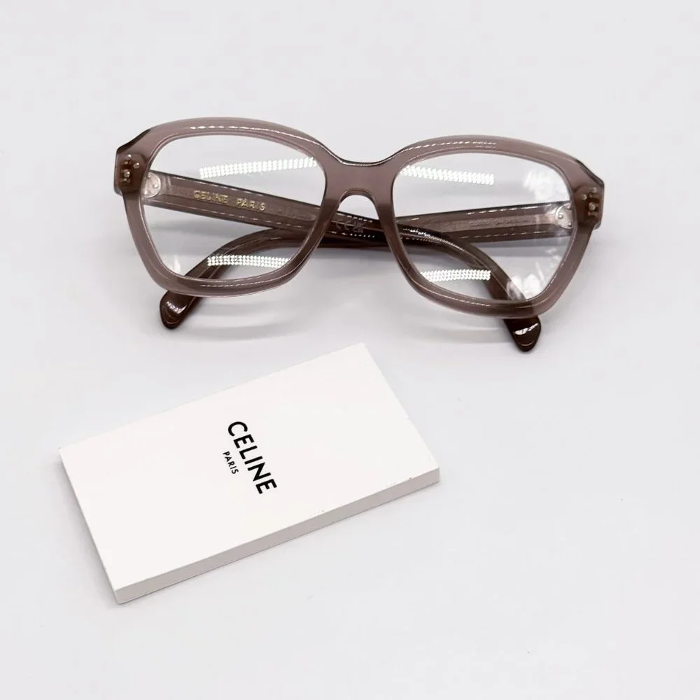 NEW CELINE CL50100I 045 WOMEN SHINY HAZELNUT EYEGLASSES CELINE